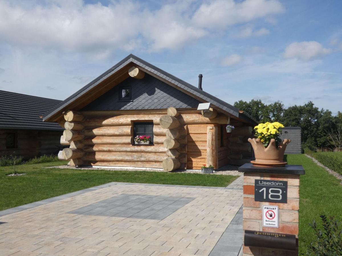 Naturstammhaus Tollensesee Groß Nemerow Buitenkant foto