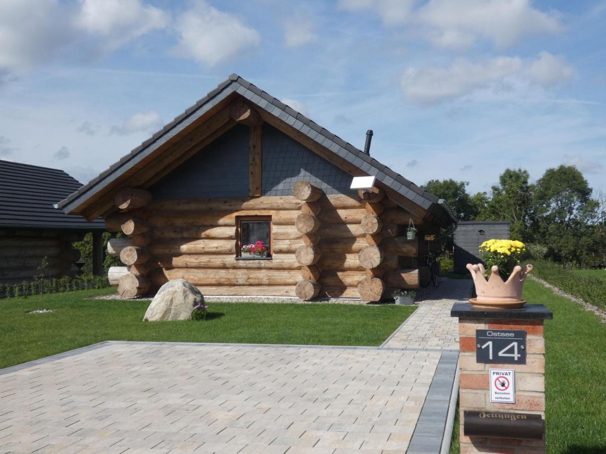 Naturstammhaus Tollensesee Groß Nemerow Buitenkant foto