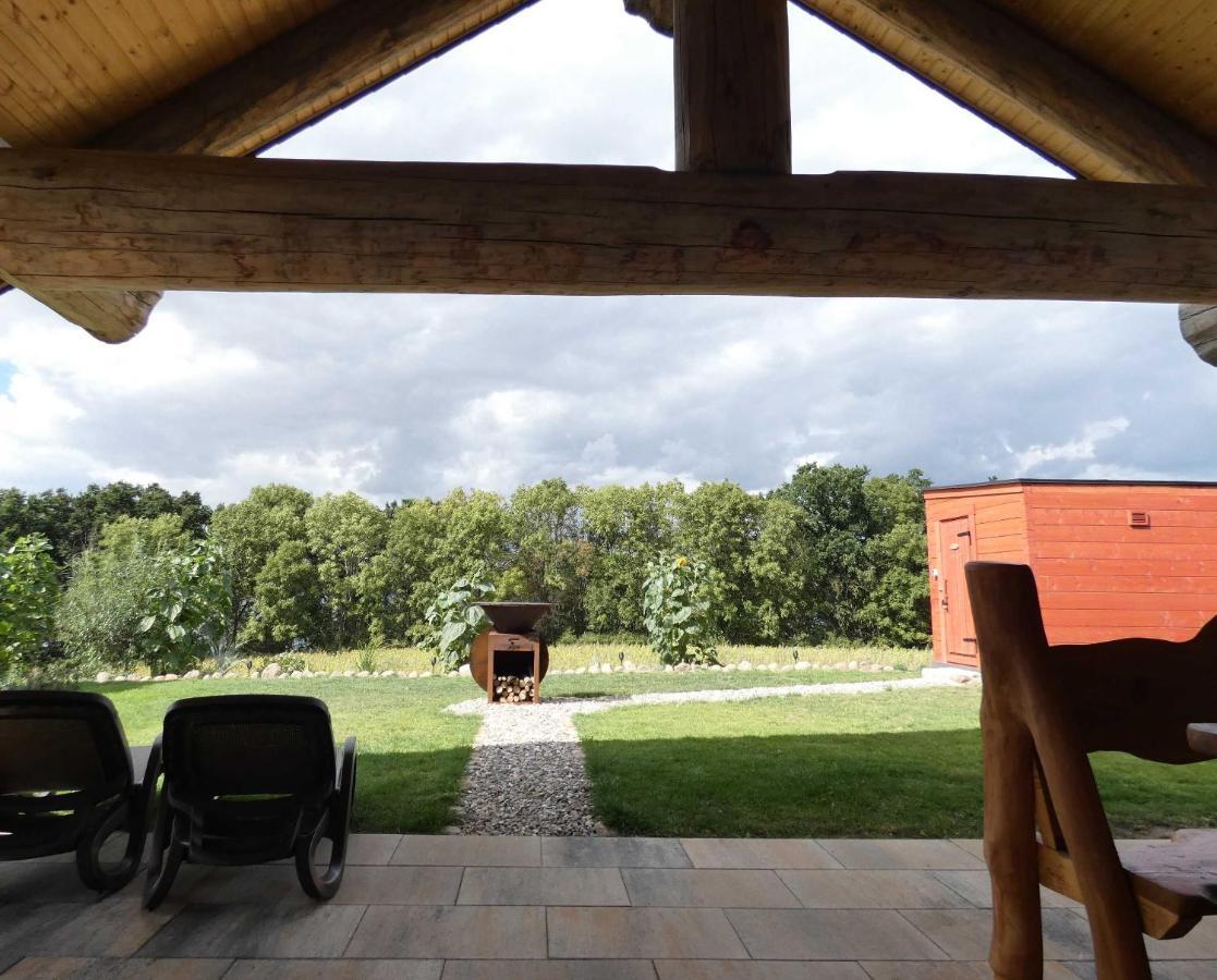 Naturstammhaus Tollensesee Groß Nemerow Buitenkant foto