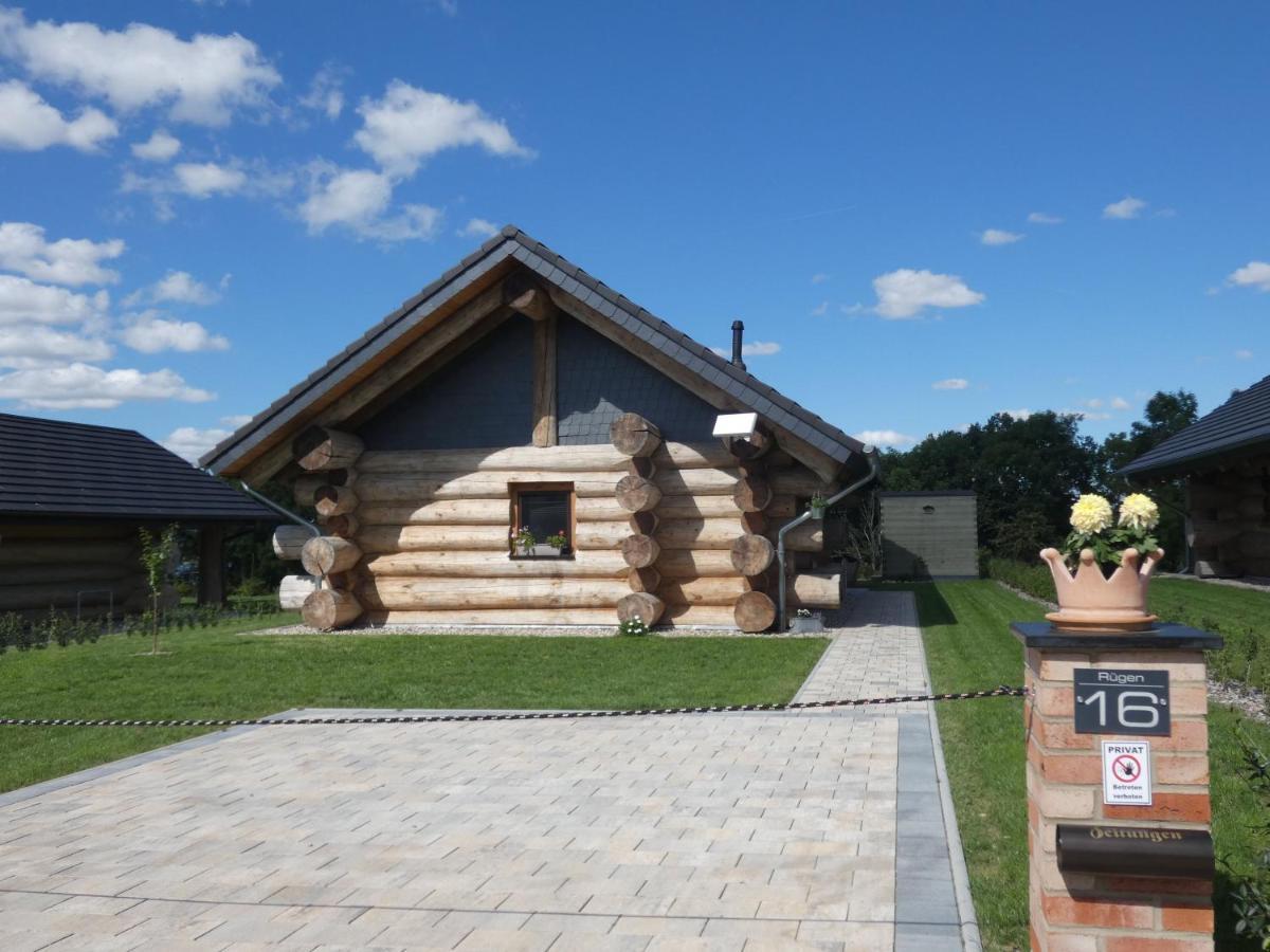 Naturstammhaus Tollensesee Groß Nemerow Buitenkant foto